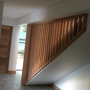 Oak balustrade fins